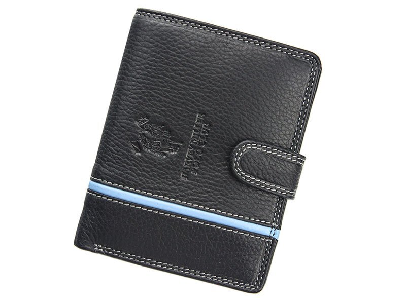 Pánska kožená peňaženka čierna Harvey Miller Polo Club 5313 PL01 čierna